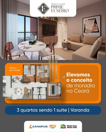 apartment em Rua Francisco Oliveira de Almeida, Amador - Eusébio - CE