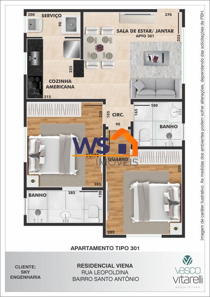 Apartamento com 2 quartos — Santo Antônio, Belo Horizonte