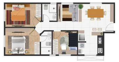 apartment em Paula Ramos, Coqueiros - Florianópolis - SC