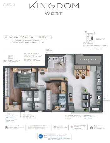 apartment em Avenida Major Miguel Naked, Jardim das Colinas - São José dos Campos - SP