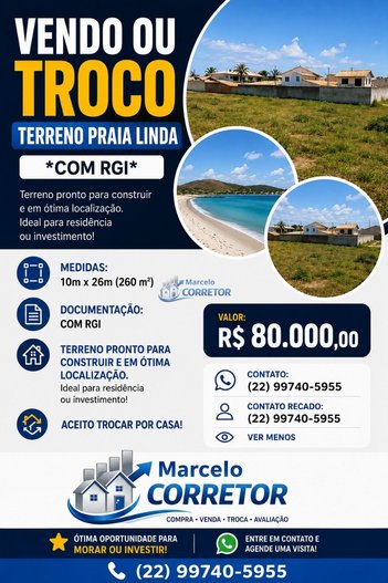 land_lot em Rua A, Praia Linda - São Pedro da Aldeia - RJ