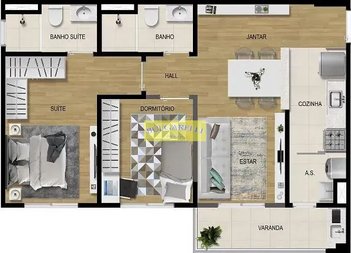 apartment em Avenida Juvenal Arantes, Jardim Carolina - Jundiaí - SP
