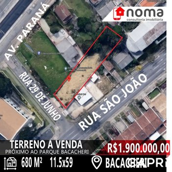 land_lot em Rua Vinte e Nove de Junho, Bacacheri - Curitiba - PR