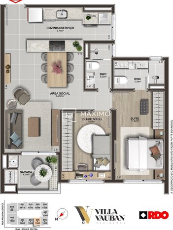 apartment em Rua Fúlvio Aducci, Estreito - Florianópolis - SC