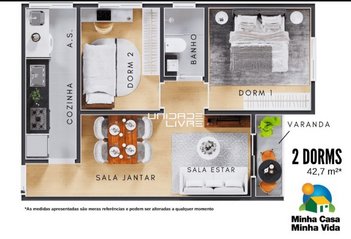 apartment em Travessa Doze de Outubro, Conjunto Habitacional Brás Cubas - Mogi das Cruzes - SP