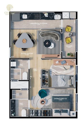 apartment em Rua Ernesto Mariucci, Jardim Aclimação - Maringá - PR