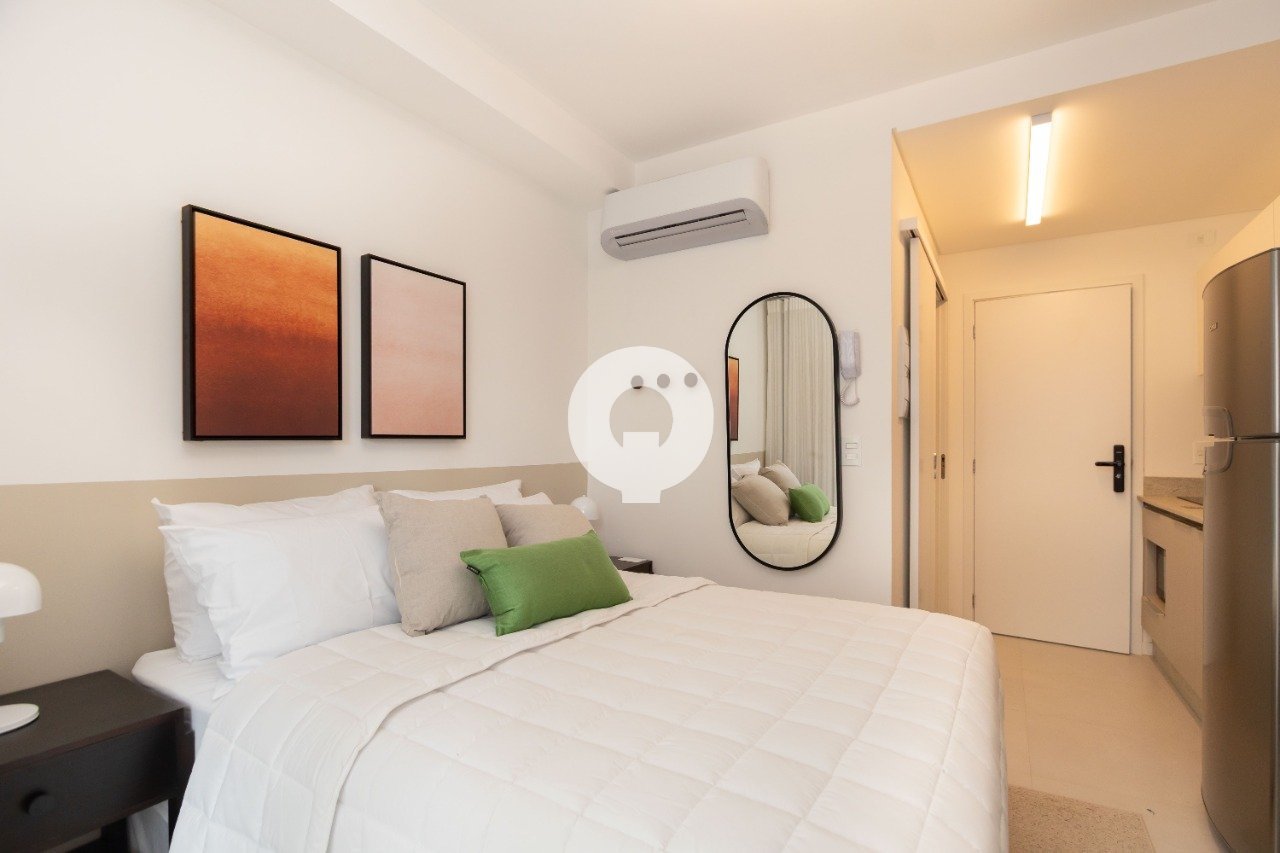 2 Studio quarto, banheiro sacada cozinha home office centro manhattan tower airbnb investidor lavand