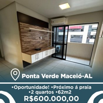 apartment em Rua Doutor Antônio Cansanção, Ponta Verde - Maceió - AL