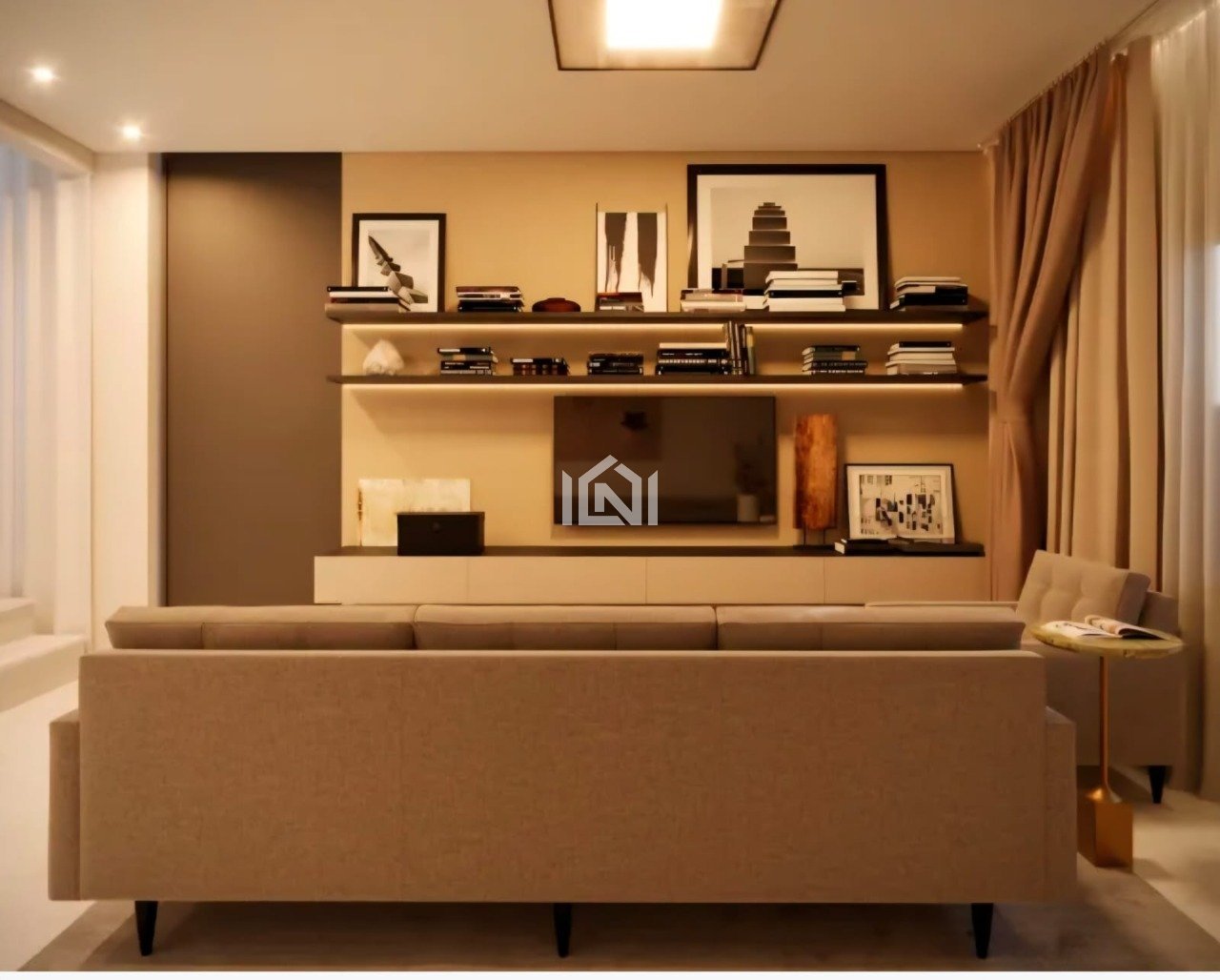 casa a venda no condominio terra nobre sala de estar
