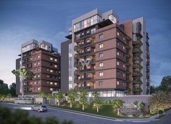 apartment em Rua da Bandeira, Cabral - Curitiba - PR