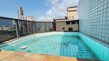 apartment em Avenida Doutor Bernardino de Campos, Pompéia - Santos - SP