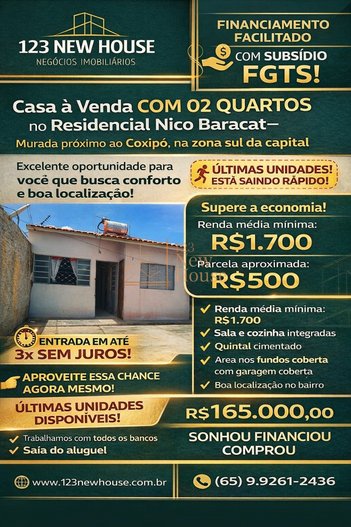 house em Rua 2, São José - Cuiabá - MT