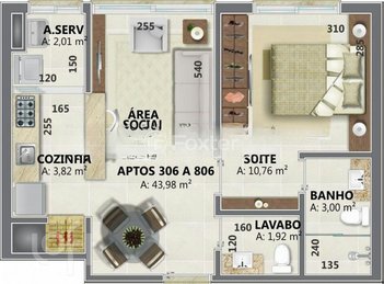 apartment em Rua Barão do Triunfo, Menino Deus - Porto Alegre - RS