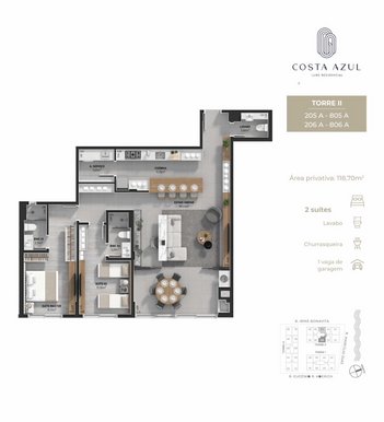 apartment em Marcilio Dias, Jardim Atlântico - Florianópolis - SC