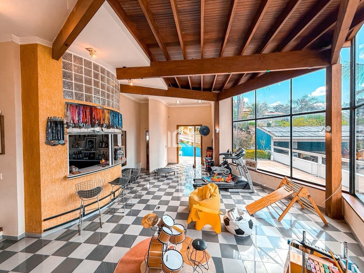 casa para venda ou locacao no condominio granja viana ii - sala de estar