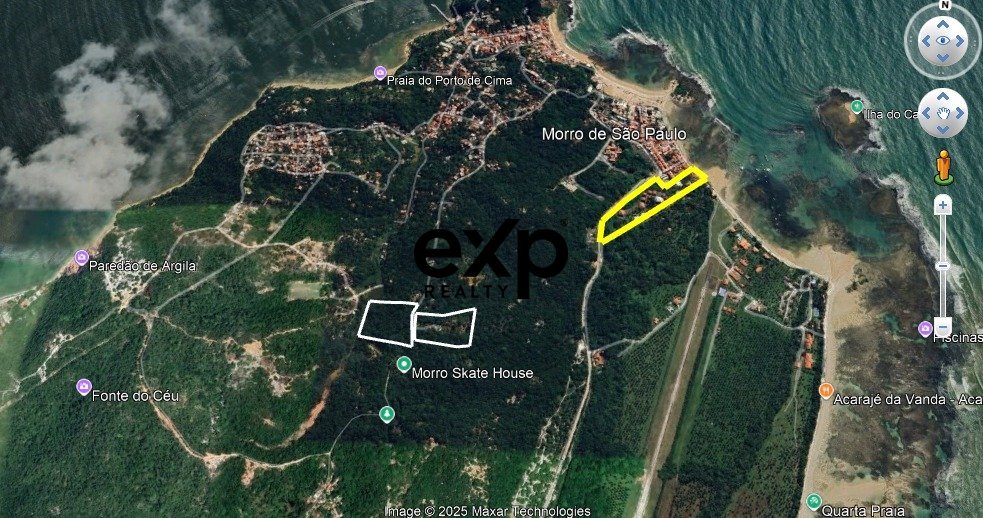 Google Mapa, cerca de 850m da praia.