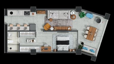 apartment em Rua Basílio da Gama, República - São Paulo - SP