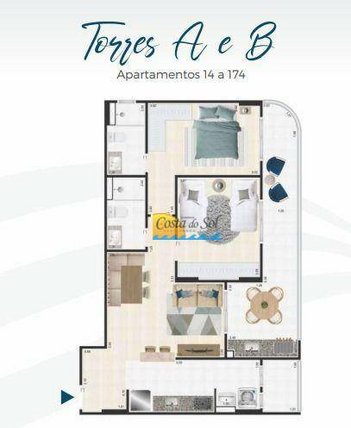 apartment em Rua Comendador Otto Carlos Golanda, Ocian - Praia Grande - SP