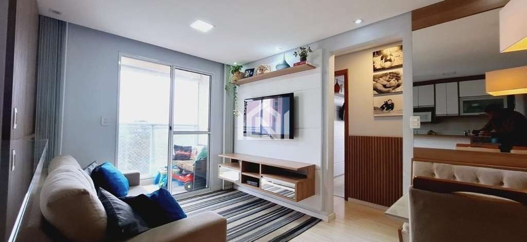 apartamento a venda no condominio residencial da granja - sala de tv e jantar
