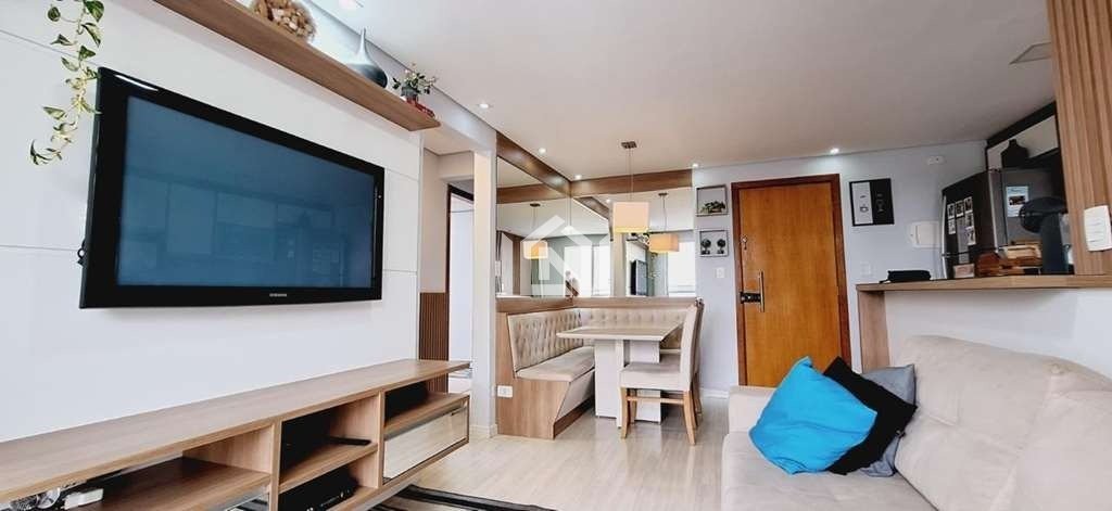 apartamento a venda no condominio residencial da granja - sala de tv e jantar
