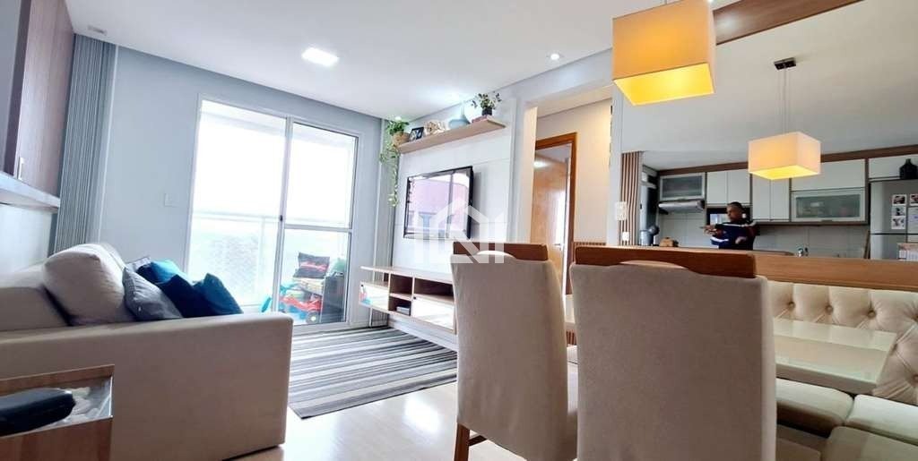 apartamento a venda no condominio residencial da granja - sala de tv e jantar