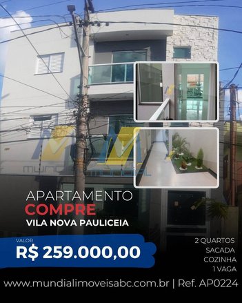apartment em Rua Divina Pastora, Vila Nova Pauliceia - São Paulo - SP