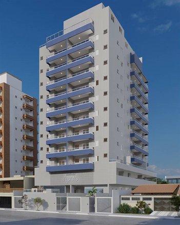 apartment em Praça Padre José de Anchieta, Guilhermina - Praia Grande - SP