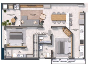 apartment em Prefeito Waldemar Vieira, Saco dos Limões - Florianópolis - SC