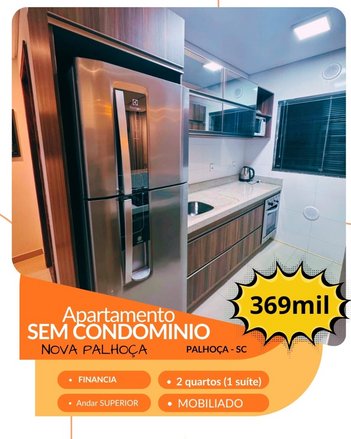 apartment em Rua Claudemiro João Saibert, Nova Palhoça - Palhoça - SC
