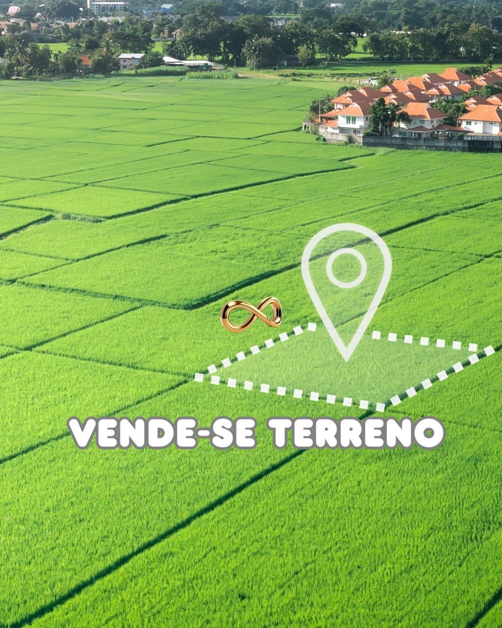 Green and Yellow Modern Land Plot Sale Promotion Instagram Post (1)