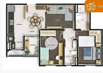 apartment em Avenida Samuel Martins, Jardim do Lago - Jundiaí - SP