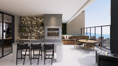 apartment em Rua 323, Meia Praia - Itapema - SC