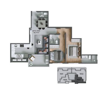 apartment em Allan Kardec, Agronômica - Florianópolis - SC