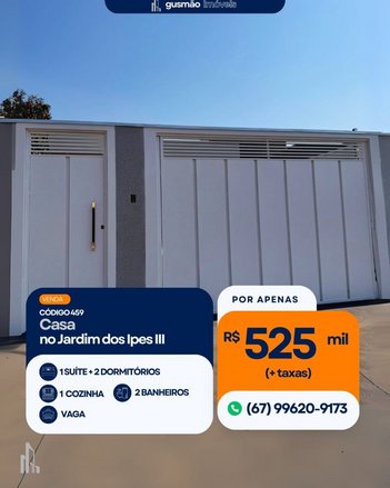 house em Rua Ana Queiroz Dutra, Jardim dos Ipês - Três Lagoas - MS