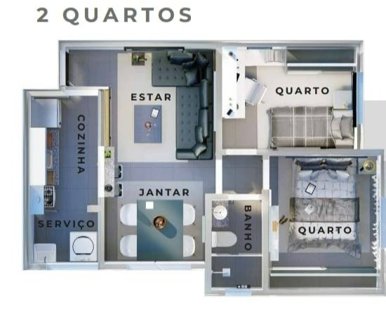 Apartamento com 2 quartos — Jardim Leblon, Belo Horizonte