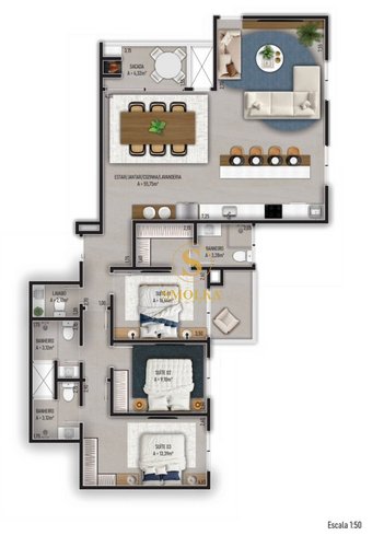 apartment em Natalina Machado, Saco Grande - Florianópolis - SC