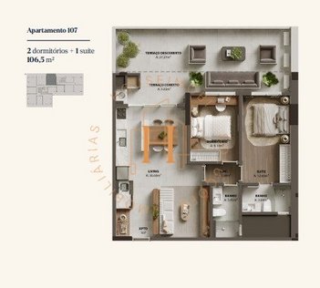 apartment em Rua Altamiro Di Bernardi, Campinas - São José - SC