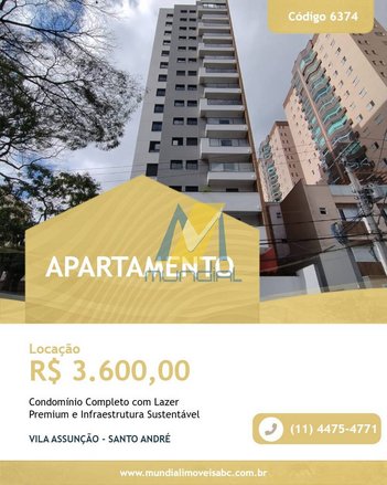 apartment em Avenida Doutor Erasmo, Vila Assunção - Santo André - SP
