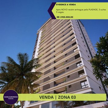 apartment em Rua Itapura, Zona 07 - Maringá - PR
